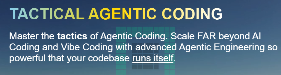 IndyDevDan – Tactical Agentic Coding – Agentic Engineer + Principled AI Coding Download